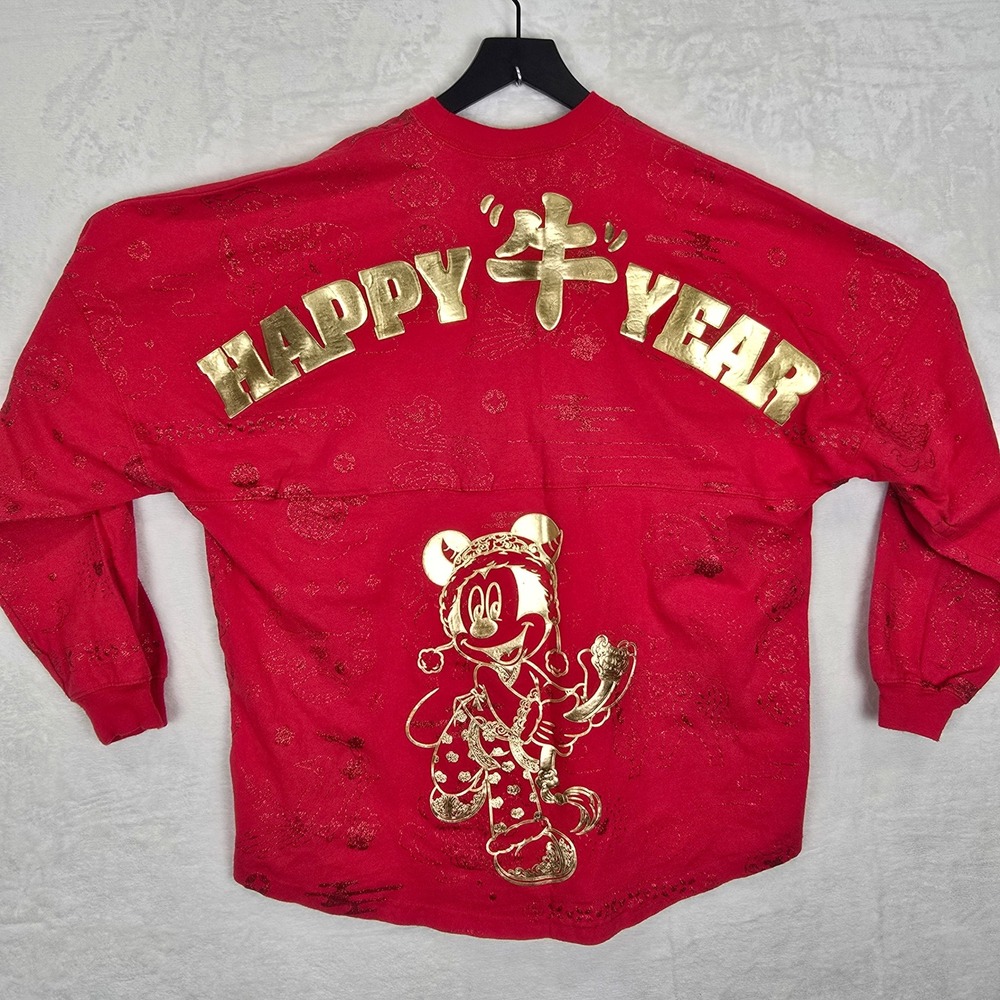 Disney Spirit Jersey Lunar New Year the Ox Red Mickey Mouse Large Disneyland